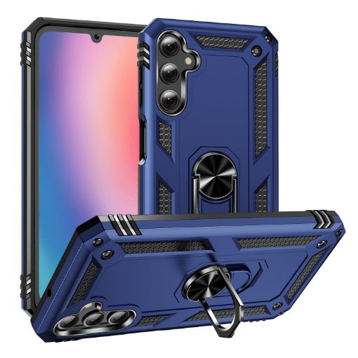 Samsung Galaxy A25 5G Shockproof Blue TPU + PC Case with Holder - 1