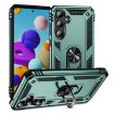Samsung Galaxy A35 5G Shockproof TPU + PC Case with Holder - Dark Green - 1