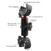 Motorcycle Dual-head Crabs Clamps Handlebar Mount, 18cm Length - 3