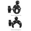 Motorcycle Dual-head Crabs Clamps Handlebar Mount, 18cm Length - 5