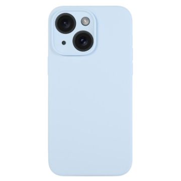 iPhone 15 Plus Sky Blue Liquid Silicone Phone Case - 1