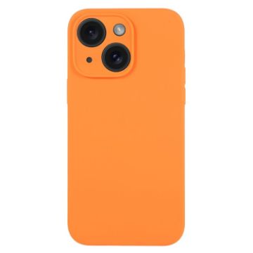 iPhone 15 Plus Orange Liquid Silicone Phone Case - Pure Color - 1