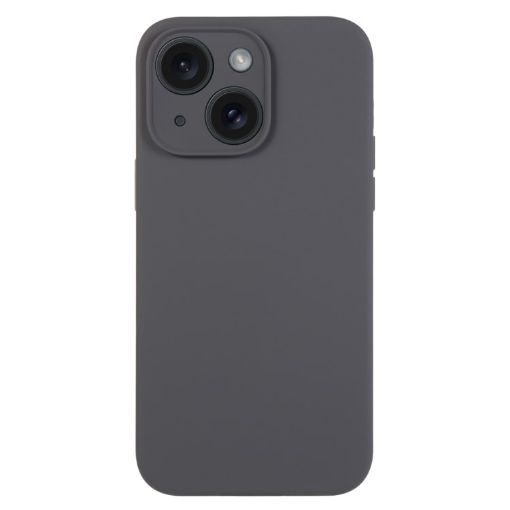 iPhone 15 Plus Charcoal Black Liquid Silicone Phone Case - 1