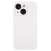 iPhone 15 White Liquid Silicone Phone Case - Pure Color Fine Pore - 1