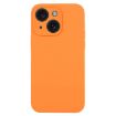 iPhone 15 Orange Liquid Silicone Phone Case - Pure Color Fine Pore - 1