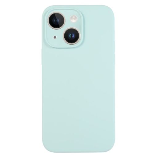 iPhone 14 Plus Turquoise Liquid Silicone Phone Case - Pure Color - 1