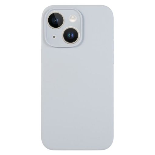 iPhone 14 Grey Blue Liquid Silicone Phone Case - Pure Color - 1