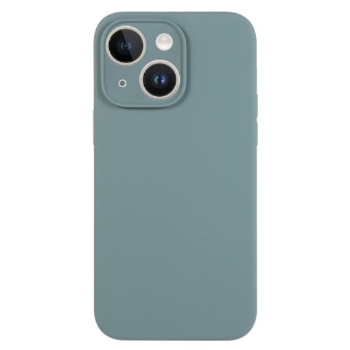 iPhone 14 Pine Needle Green Liquid Silicone Phone Case - 1