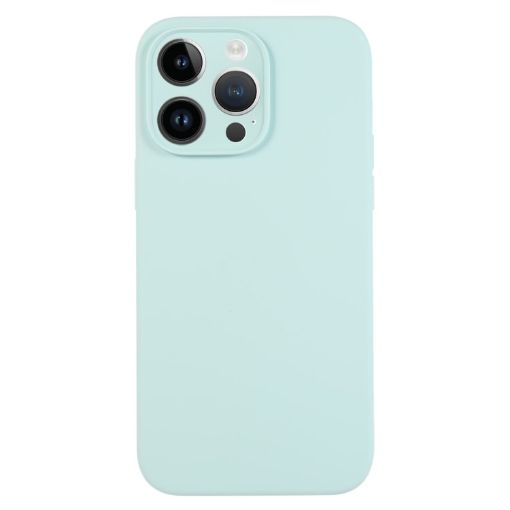 iPhone 14 Pro Turquoise Liquid Silicone Phone Case - Pure Color - 1