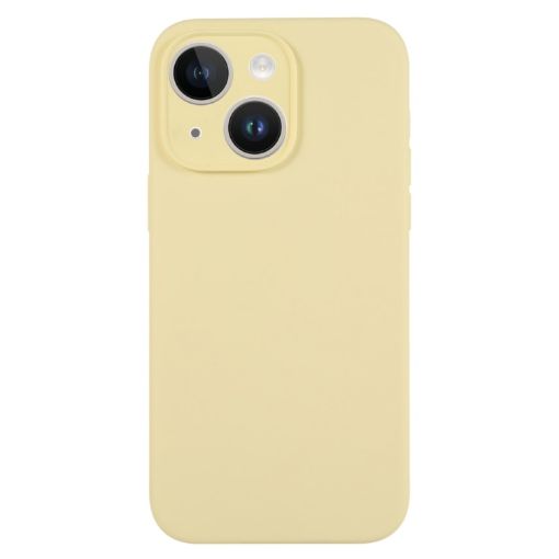 iPhone 13 Creamy Yellow Liquid Silicone Phone Case - 1