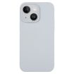 iPhone 13 Grey Blue Liquid Silicone Phone Case - Pure Color Fine Pore - 1