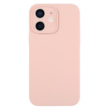 iPhone 12 Sand Pink Liquid Silicone Phone Case - Pure Color Fine Pore - 1