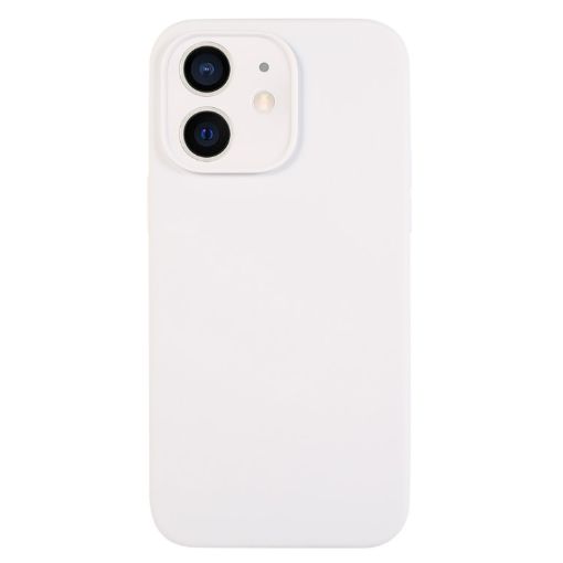 iPhone 11 White Liquid Silicone Phone Case - Pure Color Fine Pore - 1