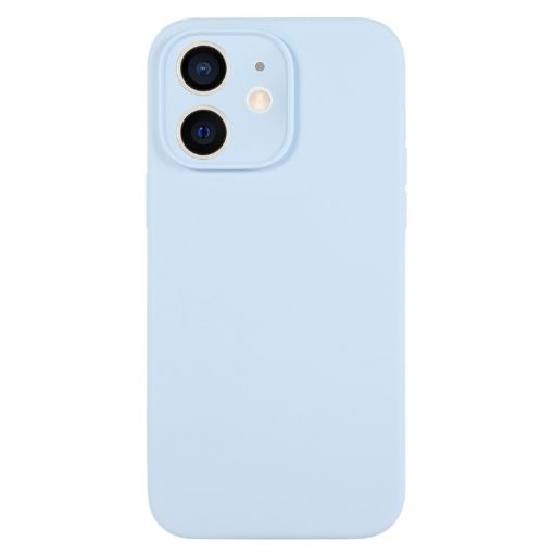 iPhone 11 Sky Blue Liquid Silicone Phone Case - Pure Color Fine Pore - 1