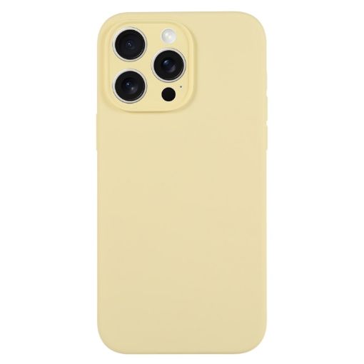 iPhone 16 Pro Max Creamy Yellow Liquid Silicone Phone Case - 1