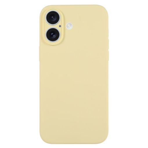 iPhone 16 Plus Creamy Yellow Liquid Silicone Phone Case - 1