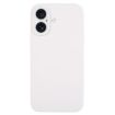 iPhone 16 White Liquid Silicone Phone Case - Pure Color Fine Pore - 1