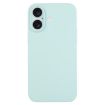 iPhone 16 Turquoise Liquid Silicone Phone Case - Pure Color Fine Pore - 1