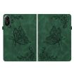 Redmi Pad 2/SE 11 2025 Green Butterfly Flower Embossed Leather Case - 3