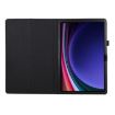 Samsung Galaxy Tab S9 Litchi Texture Leather Case with Holder - Black - 3