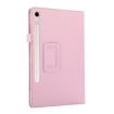 Samsung Galaxy Tab S9+/S10+ Pink Litchi Leather Tablet Case with Holder - 2