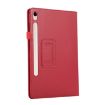 Samsung Galaxy Tab S9+/S10+ Red Litchi Leather Case with Holder - 2