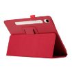 Samsung Galaxy Tab S9 Ultra Red Litchi Leather Case with Holder - 4