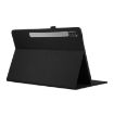 Samsung Galaxy Tab S9+/S10+ Black Fabric Texture Flip Leather Case - 6