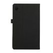 Samsung Galaxy Tab A9 Black Fabric Texture Flip Leather Case - 3