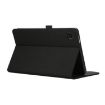 Samsung Galaxy Tab A9 Black Fabric Texture Flip Leather Case - 6