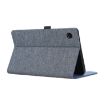 Samsung Galaxy Tab A9+ Dark Blue Fabric Texture Flip Leather Case - 6