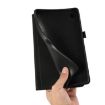 Samsung Galaxy Tab A9+ Dark Blue Fabric Texture Flip Leather Case - 7