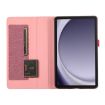 Samsung Galaxy Tab A9+ Rose Red Fabric Texture Flip Leather Case - 4