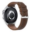 HDT MAX 1.60" Silver Dial Leather Band IP68 Waterproof Smart Watch Brown - 3