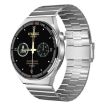 1.3" Bamboo Steel Smart Watch, IP68 Waterproof, Bluetooth Call, Silver - 1
