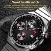 Bamboo Steel Band 1.3" Smart Watch IP68 Waterproof Bluetooth Call Black - 3