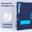 Samsung Galaxy Tab S9+ Silicone PC Case with Holder - Navy Blue/Blue - 4