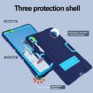 Samsung Galaxy Tab S9+ Silicone PC Case with Holder - Navy Blue/Blue - 5