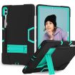 Samsung Galaxy Tab S9+ Black Mint Silicone PC Case with Holder - 1