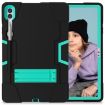 Samsung Galaxy Tab S9+ Black Mint Silicone PC Case with Holder - 2