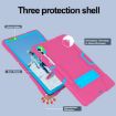 Samsung Galaxy Tab S9+ Silicone PC Case with Holder - Rose Red/Blue - 5