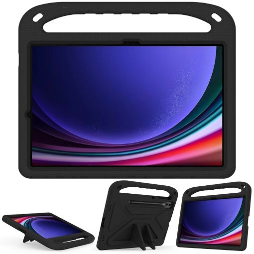 Samsung Galaxy Tab S9+ EVA Shockproof Case with Holder - Black - 1