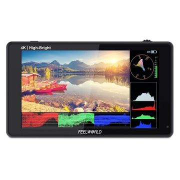FEELWORLD LUT6E 6" 1600nits Touch Screen DSLR Monitor Full HD IPS Black - 1