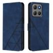 Moto G15 Power Crossbody 3D Embossed Flip Leather Case - Blue - 2