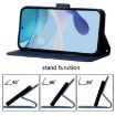 Moto G15 Power Crossbody 3D Embossed Flip Leather Case - Blue - 5