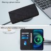 OPPO A5X 4G/5G Crossbody 3D Embossed Flip Leather Case - Black - 9