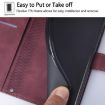 OPPO A5X 4G/5G Wine Red 3D Embossed Flip Leather Crossbody Case - 6