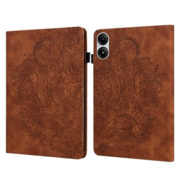 Xiaomi Redmi Pad Pro 12.1 Leather Case - Peacock Embossed Brown - 1