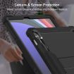 Samsung Galaxy Tab S9+ Shockproof Silicone Hybrid Case with Holder - Black - 4