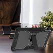 Samsung Galaxy Tab S9+ Shockproof Silicone Hybrid Case with Holder - Black - 5